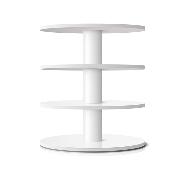 Round shelf shop display stand or rack showcase