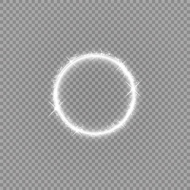 Round shiny frame background with lights