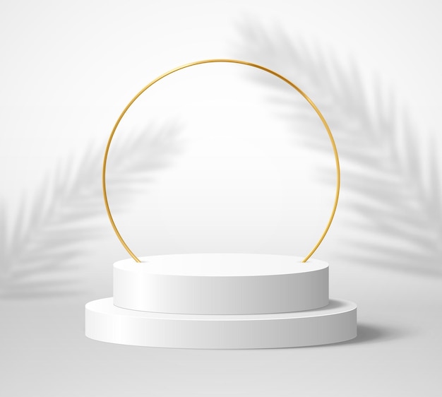 Round stage podium isolated stage platform vector blank showcase