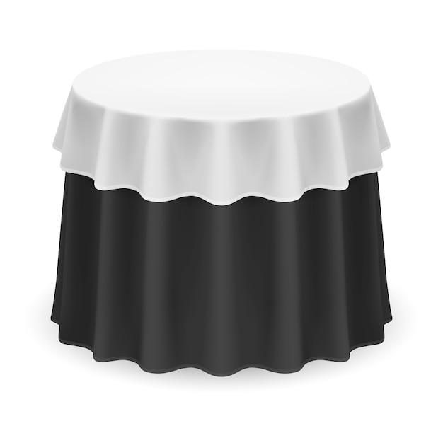 Vector round tablecloth