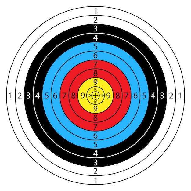 round target for air guns, vector drawing