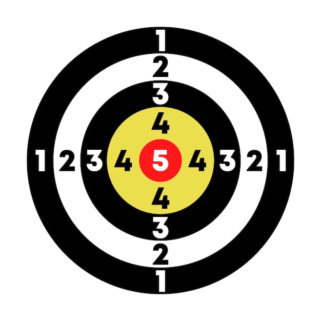 Round target for sports shooting. Vector