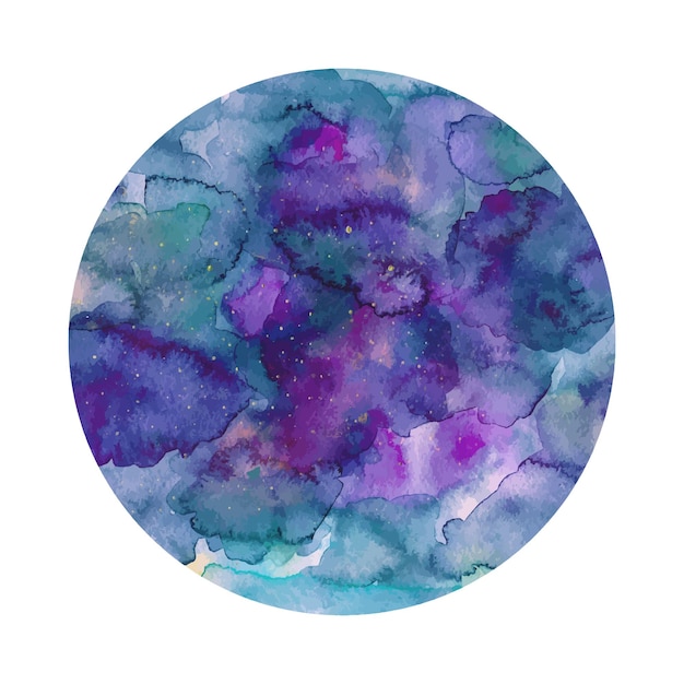 Round watercolor texture in vector