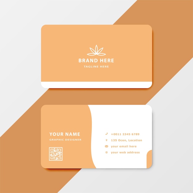 Rounded corner modern business card template