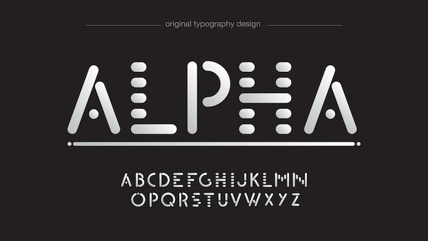 rounded edges futuristic typography