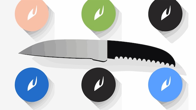 Vector rounded knife icon vector illustration