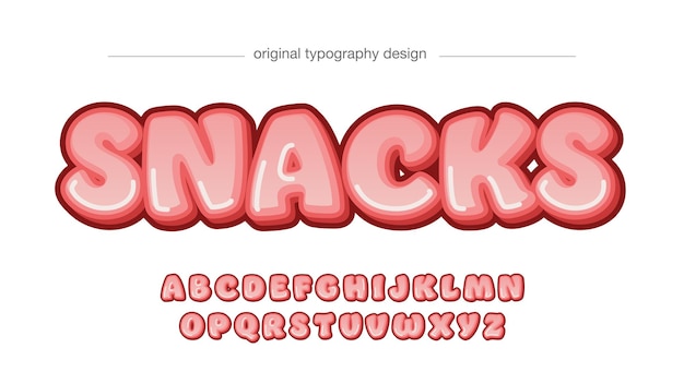 rounded light pink cartoon typography