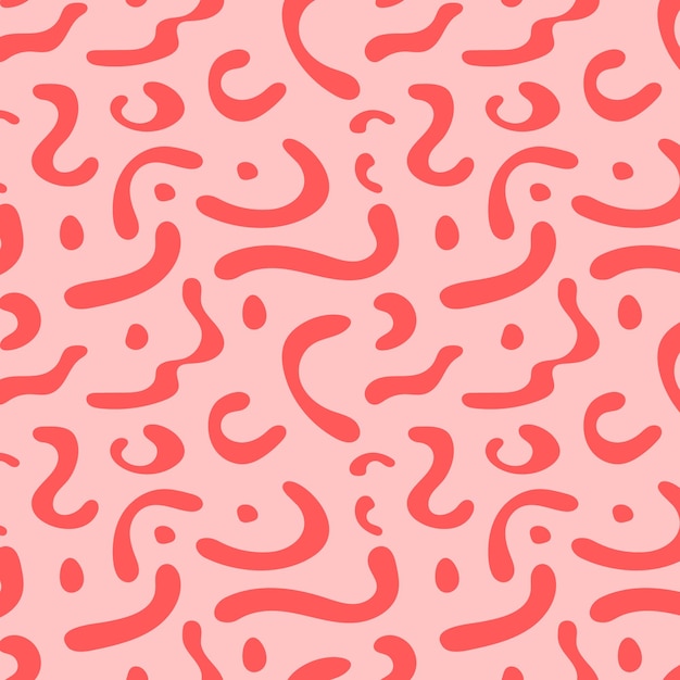 Rounded Lines Squiggles Patterns Vector Design