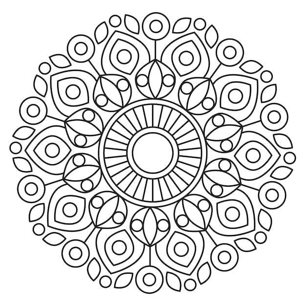 Rounded Mandala Colouring Book Relaxing