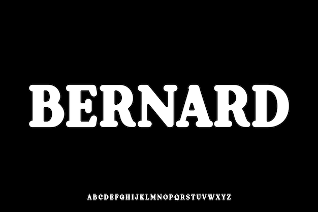 Rounded retro serif display font vector