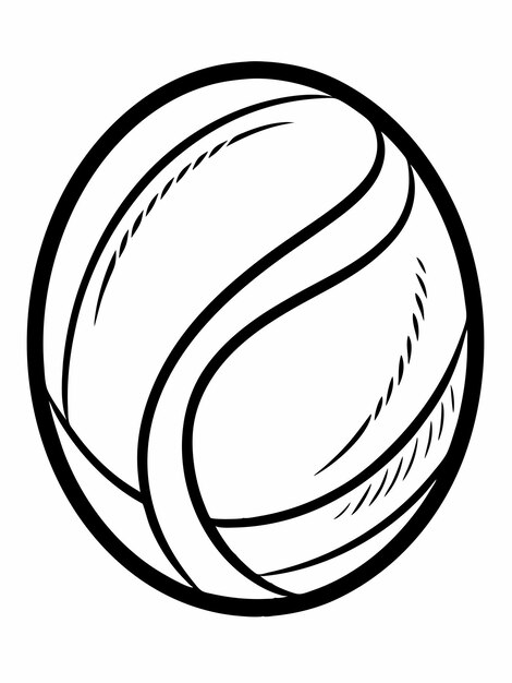 Rounders Ball coloring book pages for children and adults with vector design