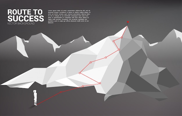 Route to the top of mountain