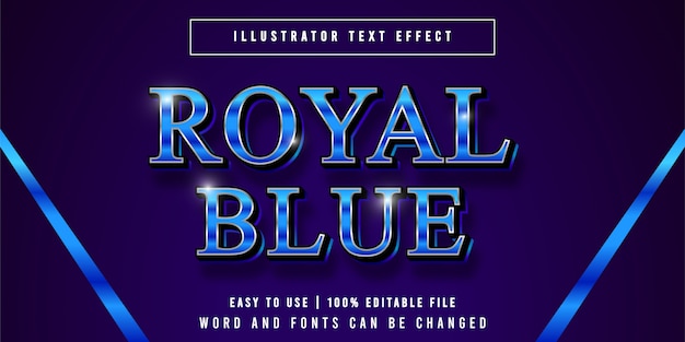 Royal Blue, Elegant Luxury Editable Text Effect