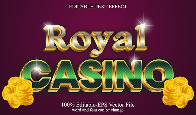 Royal casino editable text effect