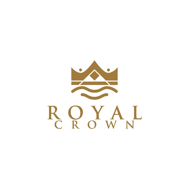 Royal Crown Logo Design Vector