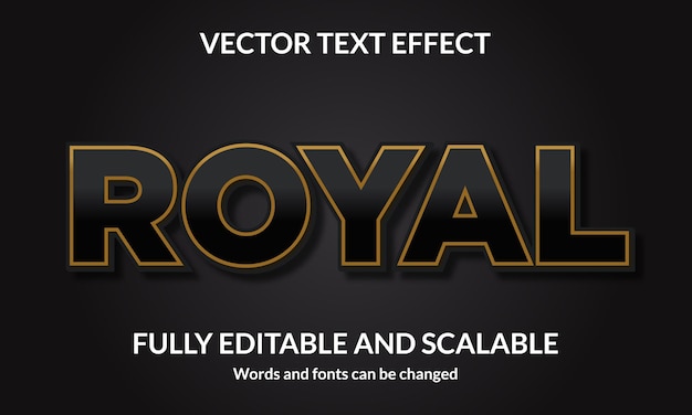 Royal Editable 3D text style effect