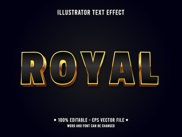 Royal editable text effect classic style