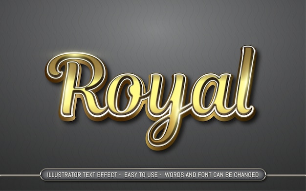 Royal - editable text effect style