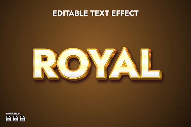 royal editable text effect