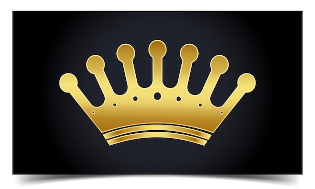 Royal gold king crowns icon silhouette