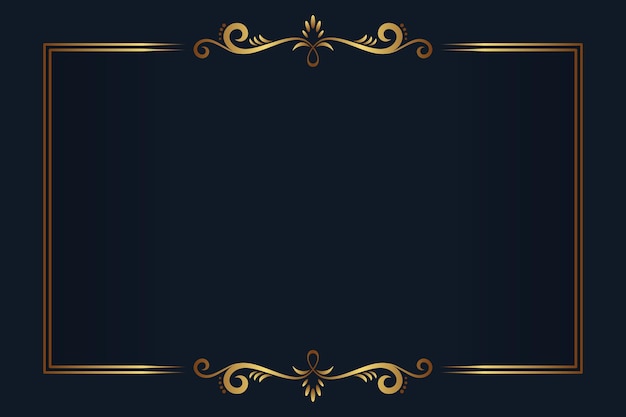 Royal golden frame luxury background with text space