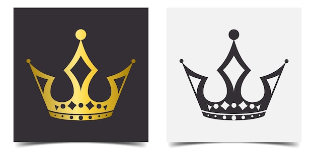 Royal logo design with crown shape