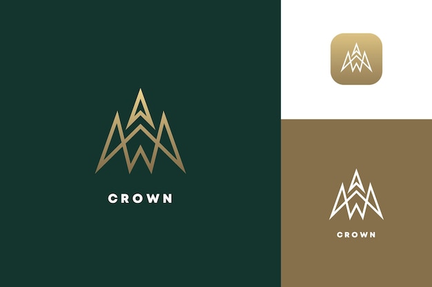 Royal Majestic Crown Vector Logo