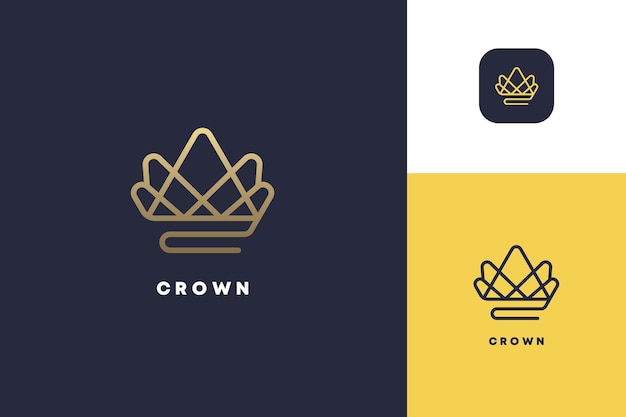 Royal Majestic Crown Vector Logo