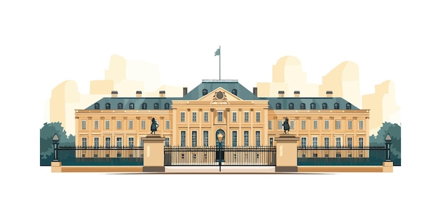 Vector royal palace vector flat minimalistic isolated illustration