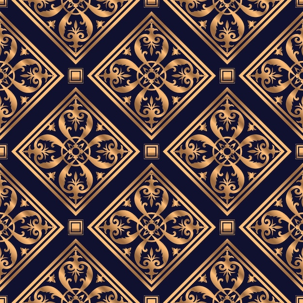 Royal pattern seamless vector Islamic tile luxury background