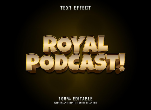 Royal podcast text effect template