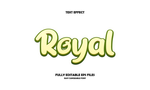 royal text effect design template