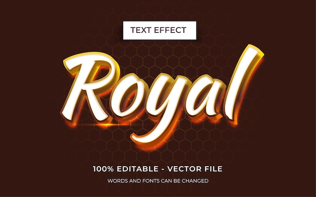 Royal text style editable text effect