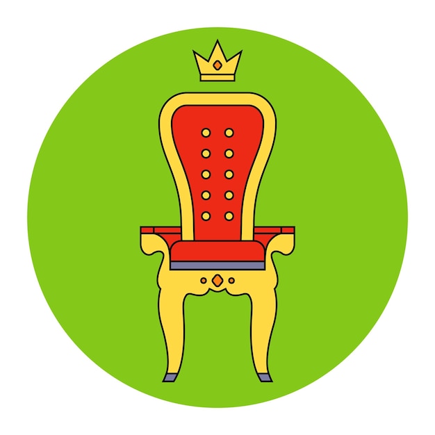 Royal throne of gold and red velvet