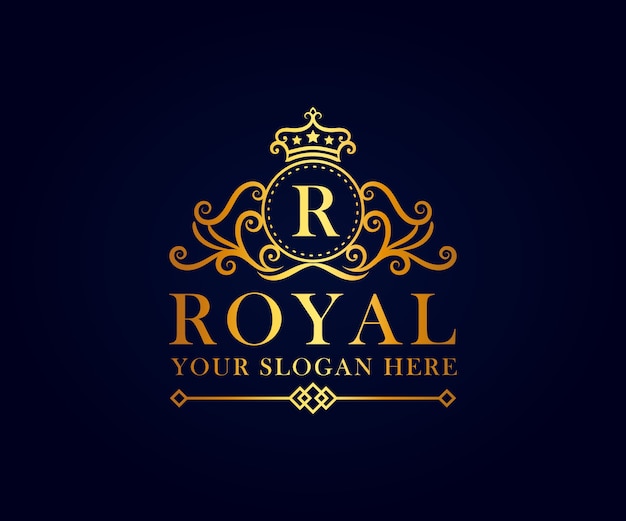 Royal vintage luxury logo with decorative ornament