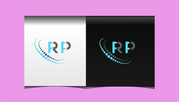 Vector rp initial modern logo design vector icon template