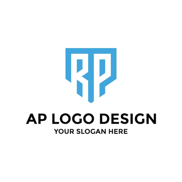 RP letter Logo Design Template