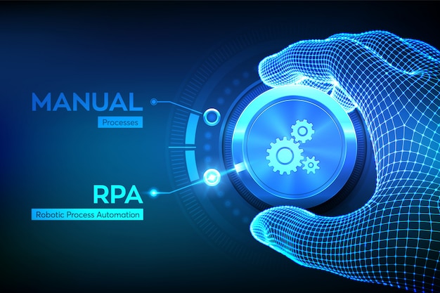 RPA Robotic process automation innovation technology concept