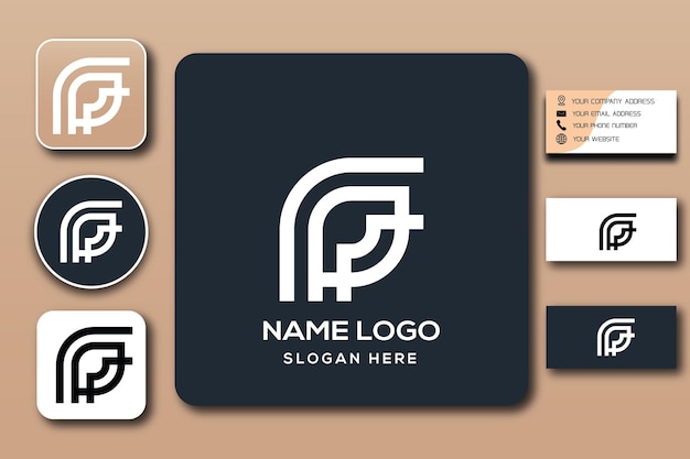 rpm monogram logo template