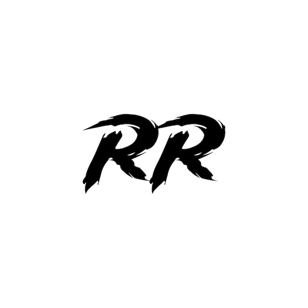 RR monogram logo design letter text name symbol monochrome logotype alphabet character simple logo