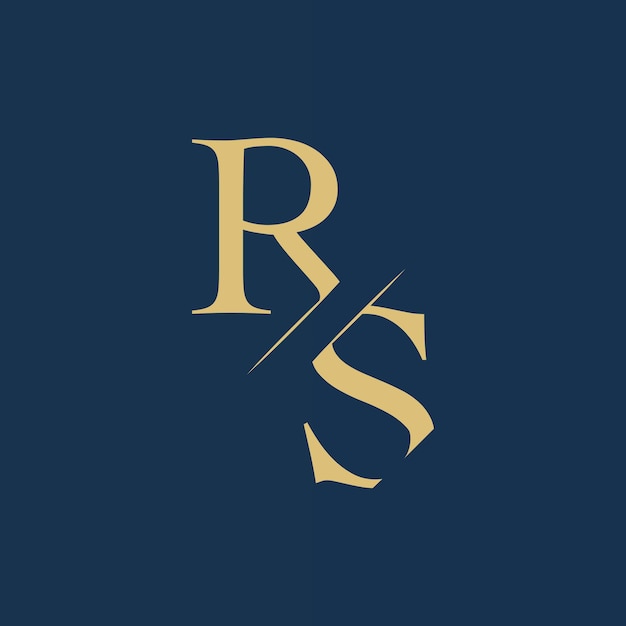 Vector rs letter monogram elegant logo