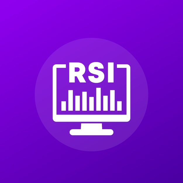 RSI trading indicator icon for web