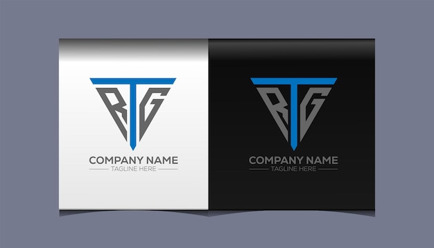 RTG initial modern logo design vector icon template