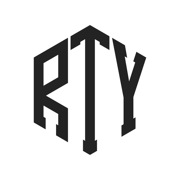 RTY Logo Design Initial Letter RTY Monogram Logo using Hexagon shape