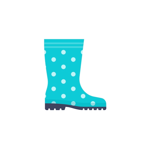 Rubber boot icon Vector illustration Gumboot symbol Flat design