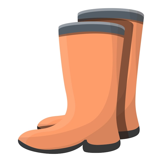 Vector rubber boots icon cartoon of rubber boots vector icon for web design isolated on white background