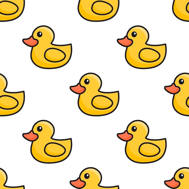 Rubber ducks Simple design Fabric pattern Happy childhood concept