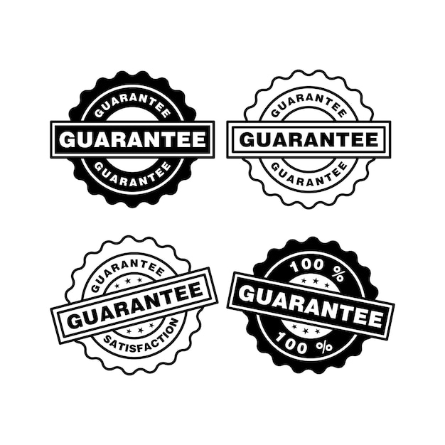 Rubber Stamp Guarantee icon vector design templates