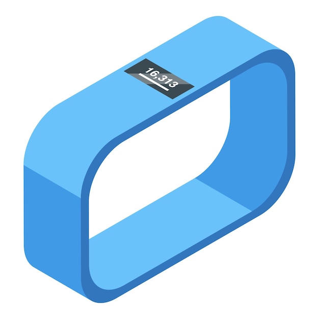 Rubber tracker icon isometric vector Smart device Data health