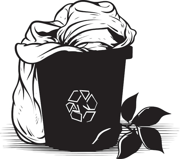 Vector rubbish redemption logo rescuing our planet one bin at a time eco endeavor emblem where waste and w